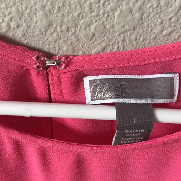 Chelsea 28 pink flowy tank womens size large - Picture 3 of 5